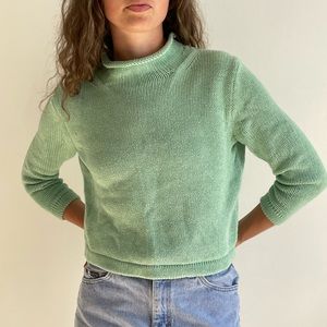 Vintage JCREW mockneck sweater 3/4 sleeve